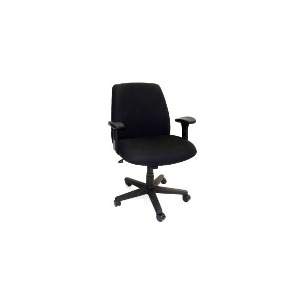 Lds Industries ShopSol Big and Tall Office Manager Chair - Fabric - Black 1010354 - main